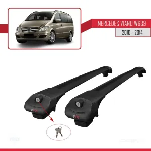 Mercedes-Benz Viano 2010-2014 Arası ile uyumlu ACE-1 Ara Atkı Tavan Barı SİYAH - Görsel 4