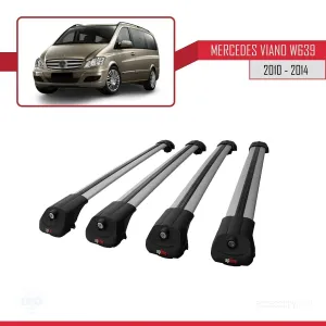 Mercedes Viano 2010-2014 Arası ile uyumlu ACE-1 Ara Atkı Tavan Barı GRİ 4 ADET BAR thumb 4