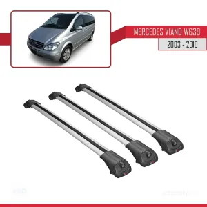 Mercedes Viano 2003-2010 Arası ile uyumlu ACE-1 Ara Atkı Tavan Barı GRİ 3 ADET BAR thumb 3