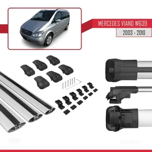Mercedes Viano 2003-2010 Arası ile uyumlu ACE-1 Ara Atkı Tavan Barı GRİ 3 ADET BAR thumb 5