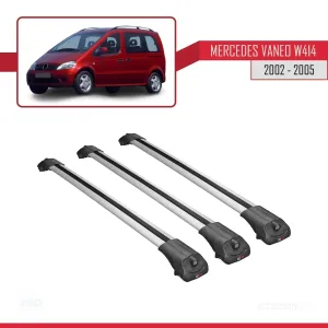 Mercedes Vaneo (W414) 2002-2005 Arası ile uyumlu ACE-1 Ara Atkı Tavan Barı GRİ 3 ADET BAR thumb 3
