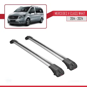 Mercedes V Class W447 2014 ve Sonrası ile uyumlu ACE-1 Ara Atkı Tavan Barı GRİ - Görsel 3