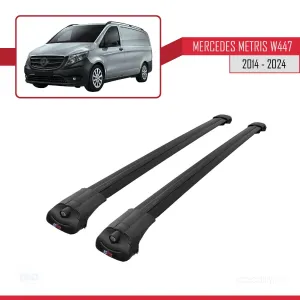 Mercedes Metris (W447) 2014 ve Sonrası ile uyumlu ACE-1 Ara Atkı Tavan Barı SİYAH thumb 3