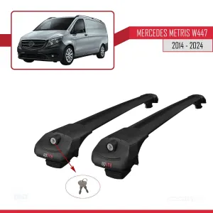 Mercedes Metris (W447) 2014 ve Sonrası ile uyumlu ACE-1 Ara Atkı Tavan Barı SİYAH thumb 4