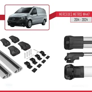 Mercedes Metris (W447) 2014 ve Sonrası ile uyumlu ACE-1 Ara Atkı Tavan Barı GRİ thumb 5