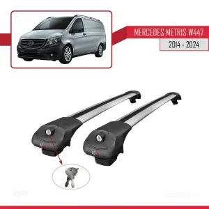 Mercedes Metris (W447) 2014 ve Sonrası ile uyumlu ACE-1 Ara Atkı Tavan Barı GRİ thumb 4