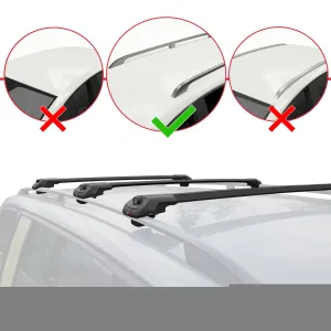 Mercedes M Class (W164) 2005-2011 Arası ile uyumlu ACE-1 Ara Atkı Tavan Barı SİYAH 3 ADET BAR thumb 2