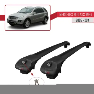 Mercedes M Class (W164) 2005-2011 Arası ile uyumlu ACE-1 Ara Atkı Tavan Barı SİYAH - Görsel 4