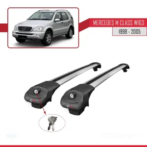 Mercedes M Class (W163) 1998-2005 Arası ile uyumlu ACE-1 Ara Atkı Tavan Barı GRİ thumb 4