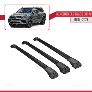 Mercedes GLS-Class (X167) 2020 ve Sonrası ile uyumlu ACE-1 Ara Atkı Tavan Barı SİYAH 3 ADET BAR thumb 3