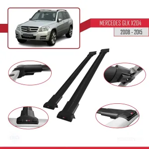 Mercedes-Benz GLK Class (X204) 2008-2015 Arası ile uyumlu FLY Model Ara Atkı Tavan Barı SİYAH - Görsel 5