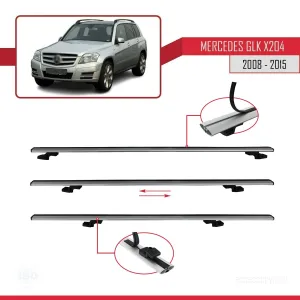 Mercedes-Benz GLK Class (X204) 2008-2015 Arası ile uyumlu Basic Model Ara Atkı Tavan Barı GRİ 3 ADET - Görsel 5