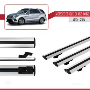 Mercedes GLE Class (W166) 2015-2018 Arası ile uyumlu Basic Model Ara Atkı Tavan Barı GRİ 3 ADET thumb 3