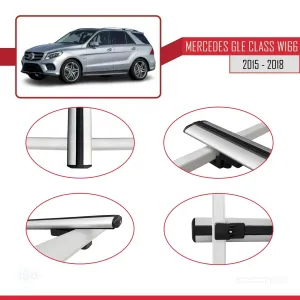 Mercedes GLE Class (W166) 2015-2018 Arası ile uyumlu Basic Model Ara Atkı Tavan Barı GRİ 3 ADET thumb 4