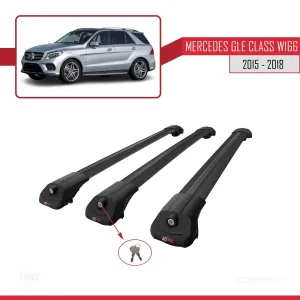 Mercedes GLE Class (W166) 2015-2018 Arası ile uyumlu ACE-1 Ara Atkı Tavan Barı SİYAH 3 ADET BAR thumb 4