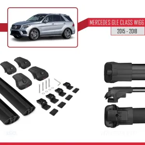 Mercedes-Benz GLE Class (W166) 2015-2018 Arası ile uyumlu ACE-1 Ara Atkı Tavan Barı SİYAH - Görsel 5