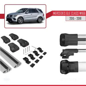 Mercedes GLE (W166) 2015-2018 Arası ile uyumlu ACE-1 Ara Atkı Tavan Barı GRİ thumb 5