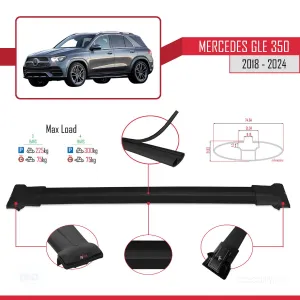 Mercedes GLE (V167) 2018+ Sonrası ile uyumlu FLY Model Ara Atkı Tavan Barı SİYAH 3 ADET thumb 4