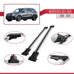 Mercedes GLE (V167) 2018 ve Sonrası ile uyumlu FLY Model Ara Atkı Tavan Barı GRİ thumb 5