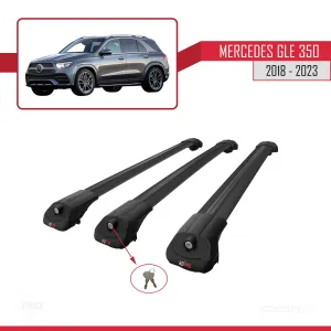 Mercedes GLE (V167) 2018 Sonrası ile uyumlu ACE-1 Ara Atkı Tavan Barı SİYAH 3 ADET thumb 4