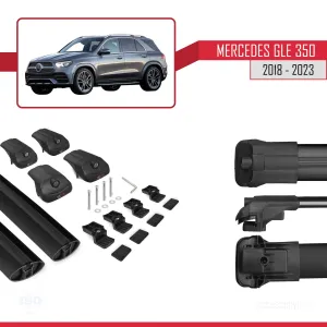 Mercedes GLE (V167) 2019 ve Sonrası ile uyumlu ACE-1 Ara Atkı Tavan Barı SİYAH - Görsel 5