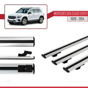 Mercedes-Benz GLB-Class (X247) 2020 ve Sonrası ile uyumlu Basic Model Ara Atkı Tavan Barı GRİ 3 ADET - Görsel 5
