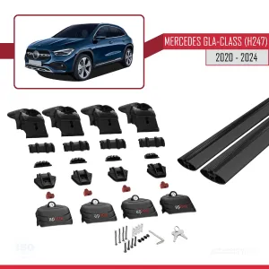 Mercedes Gla-Class (H247) 2020 ve Sonrası ile uyumlu ACE-2 Ara Atkı Tavan Barı SİYAH - Görsel 5