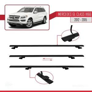 Mercedes-Benz GL Class (X166) 2012-2015 Arası ile uyumlu Basic Model Ara Atkı Tavan Barı SİYAH 3 ADET - Görsel 5