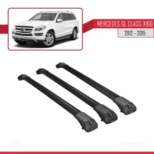 Mercedes GL Class (X166) 2012-2015 Arası ile uyumlu ACE-1 Ara Atkı Tavan Barı SİYAH 3 ADET BAR thumb 3