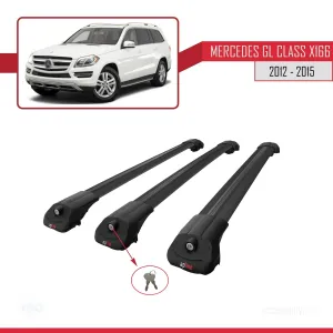 Mercedes GL Class (X166) 2012-2015 Arası ile uyumlu ACE-1 Ara Atkı Tavan Barı SİYAH 3 ADET BAR thumb 4