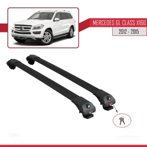 Mercedes GL Class (X166) 2012-2015 Arası ile uyumlu ACE-1 Ara Atkı Tavan Barı SİYAH thumb 4