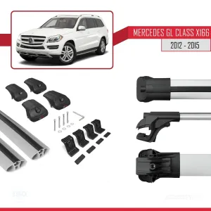Mercedes GL Class (X166) 2012-2015 Arası ile uyumlu ACE-1 Ara Atkı Tavan Barı GRİ thumb 5