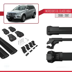 Mercedes-Benz GL Class (X164) 2006-2012 Arası ile uyumlu ACE-1 Ara Atkı Tavan Barı SİYAH - Görsel 5