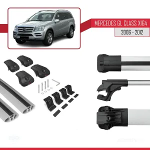 Mercedes-Benz GL Class (X164) 2006-2012 Arası ile uyumlu ACE-1 Ara Atkı Tavan Barı GRİ - Görsel 5