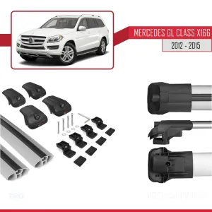 Mercedes GL (X166) 2012-2015 Arası ile uyumlu ACE-1 Ara Atkı Tavan Barı GRİ - Görsel 5