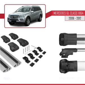 Mercedes GL (X164) 2006-2012 Arası ile uyumlu ACE-1 Ara Atkı Tavan Barı GRİ - Görsel 5