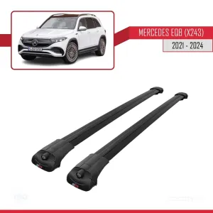 Mercedes EQB (X243) 2021 ve Sonrası ile uyumlu ACE-1 Ara Atkı Tavan Barı SİYAH thumb 3