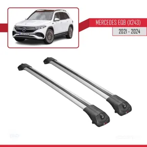 Mercedes EQB (X243) 2021 ve Sonrası ile uyumlu ACE-1 Ara Atkı Tavan Barı GRİ thumb 3