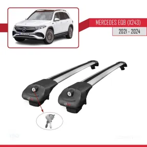 Mercedes EQB (X243) 2021 ve Sonrası ile uyumlu ACE-1 Ara Atkı Tavan Barı GRİ thumb 4