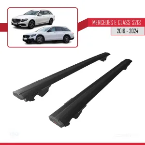 Mercedes E-Class S213 2016-2023 ile uyumlu HOOK Model Anahtar Kilitli Ara Atkı Tavan Barı SİYAH - Görsel 4