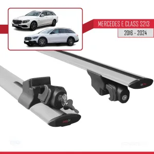 Mercedes E-Class S213 2016-2023 ile uyumlu HOOK Model Anahtar Kilitli Ara Atkı Tavan Barı GRİ - Görsel 5