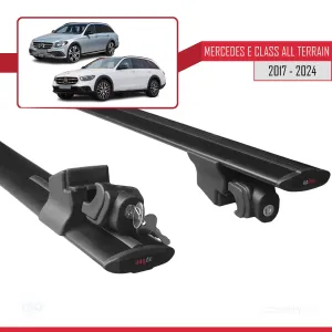 Mercedes E-Class All Terrain W213 2017 ve Sonrası ile uyumlu HOOK Model Anahtar Kilitli Ara Atkı Tavan Barı SİYAH thumb 5