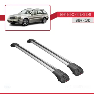 Mercedes E Class S211 2004-2009 Arası ile uyumlu ACE-1 Ara Atkı Tavan Barı GRİ thumb 3