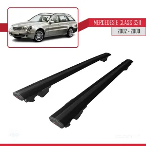 Mercedes E Class (W211) SW 2002-2009 Arası ile uyumlu HOOK Model Anahtar Kilitli Ara Atkı Tavan Barı SİYAH - Görsel 4