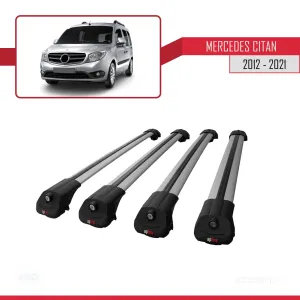 Mercedes Citan 2012-2021 (W415) Arası ile uyumlu ACE-1 Ara Atkı Tavan Barı GRİ 4 ADET BAR thumb 4