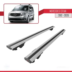 Mercedes Citan 2012-2020 (W415) Arası ile uyumlu HOOK Model Anahtar Kilitli Ara Atkı Tavan Barı GRİ thumb 4