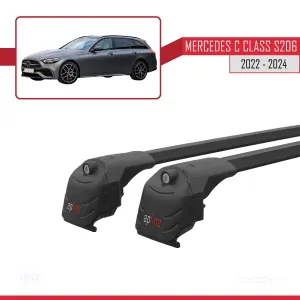 Mercedes C Class (S206) 2022 ve Sonrası ile uyumlu ACE-2 Ara Atkı Tavan Barı SİYAH - Görsel 4