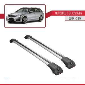Mercedes C Class (S204) 2007-2014 Arası ile uyumlu ACE-1 Ara Atkı Tavan Barı GRİ - Görsel 3