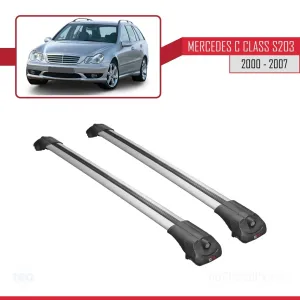 Mercedes C Class (S203) 2000-2007 Arası ile uyumlu ACE-1 Ara Atkı Tavan Barı GRİ - Görsel 3
