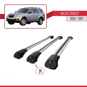 Mazda Tribute 2000-2007 Arası ile Uyumlu ACE-1 Ara Atkı Tavan Barı GRİ 3 ADET BAR thumb 4